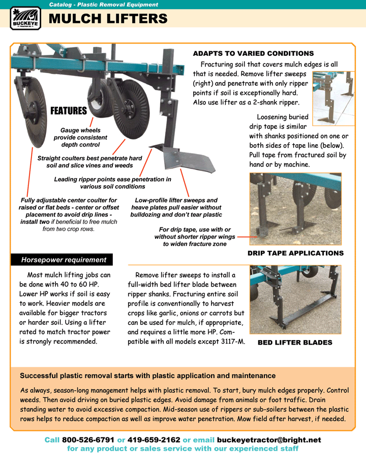 Buckeye Tractor Online Catalog Page 1302 Mulch Lifters